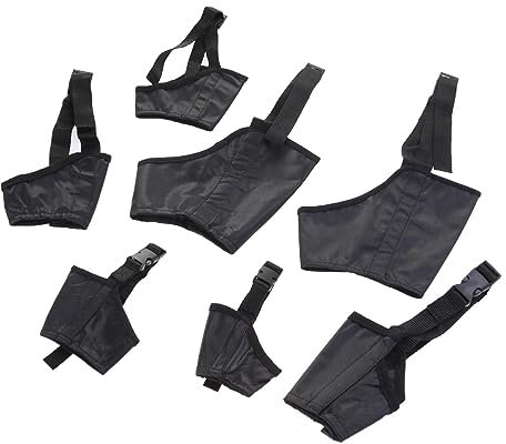 Mipcase 7pezzi Museruola Cane Regolabile Misure Diverse Copri Muso Anti-morso e Anti-abbaio Traspirante e Leggera Per Cani Piccoli Medi Grandi e Extra Large Completo in Tessuto Resistente