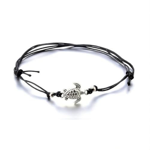 aninu, Bracciale con tartaruga e GPS Live Tracking + applicazione - Cavigliera per donna, ragazza e bambino - Bracciale di amicizia surfista - Gioiello bohémien, Eine Grösse, Lana, Nessuna pietra