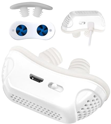 GAOXIAO Sömnapnémaskin för snarkning, sömnapnéapparater Micro CPAP Anti-snarkning Makalös maskin Lätt virvelströms, mini-sömnluftflödeshjälpmedel för alla män kvinnor White