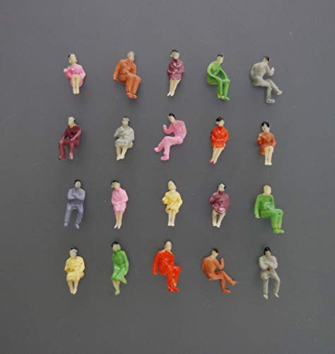 100 figuras de viajeros sentados a H0