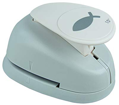 Rayher Hobby 89854000 Motivstanzer Fisch, ø 3,81 cm- 1,5 Zoll, geeignet für Papier/Karton bis zu 200g/m²