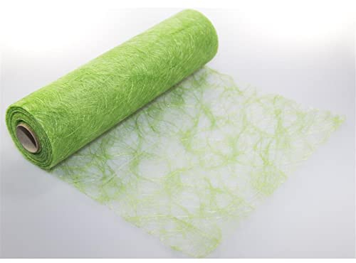 Sizoweb Tischläufer Tischband 25 Meter Rolle zur Dekoration für verschiedene Anlässe wie Ostern, Weihnachten, Hochzeit oder Taufe (Farbe: Hellgrün, Maße: 30 cm x 25 m, besonders robust, abwaschbar)
