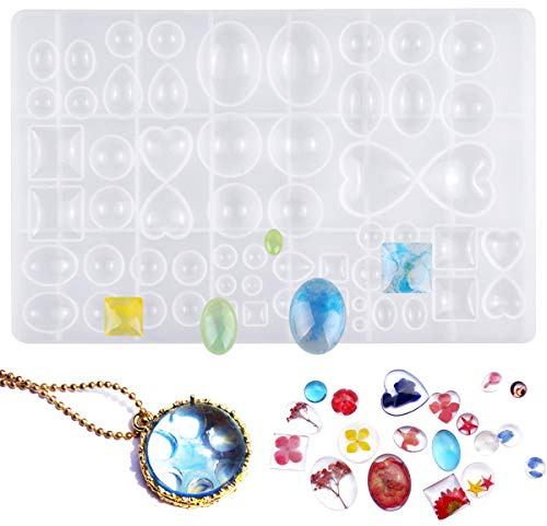 Resin Casting Molds and Tools Set, Jewelry Craft Moulds, DIY Epoxy Resin Mold, Silicone Casting Resin Mould Jewelry Pendant Making Mold for Pendant Bracelet Key Chain Handmade Craft Necklaces