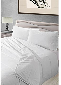 BIANCHERIAWEB Piumone Letto 4 Stagioni 150x200cm, Piumino Letto Singolo, Imbottitura Anallergica, Colore Bianco, Lavabile in Lavatrice