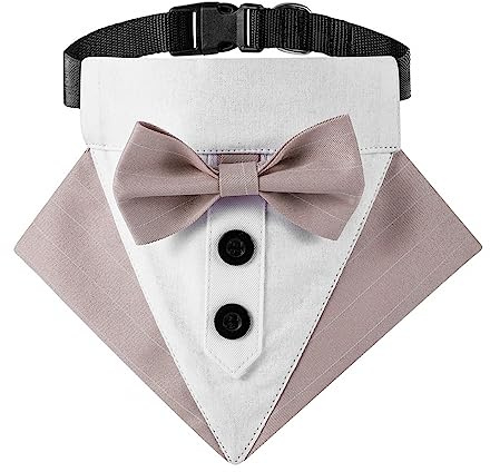 Justerbar bandanahalsband med fluga för hund, födelsedagspresent, bröllopsgåva, skötselgåva