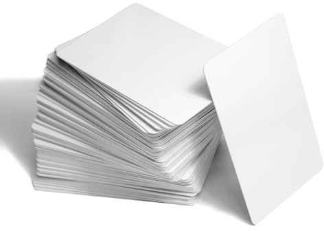 100 Pieces of PVC White Cards, ID Card, NFC Tag, Plastic ID Card, Blank Card, Blank Business Card, White File Card, ID Card Printer Card, Personal Business Card, Membership Card (54 * 85.5mm)