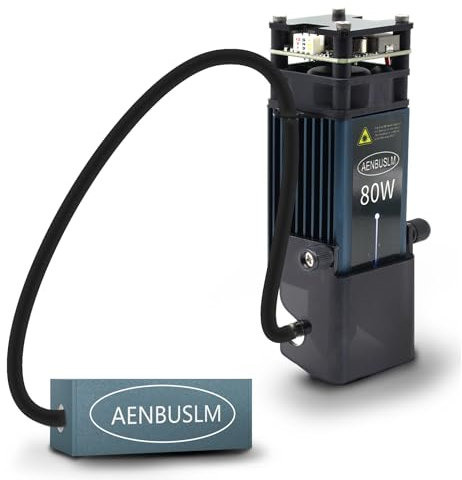 AENBUSLM Módulo láser con asistencia de aire, módulo láser de 80 W para cortador láser y máquina grabadora láser, potencia de salida de 10 W, FAC integrado, doble punto comprimido ultrafino CNC