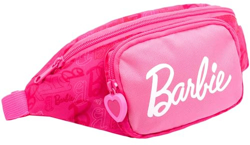 Barbie Sac banane léger pour filles avec sangle réglable et 2 poches zippées, rose, 11 x 27 x 9 cm, Classique
