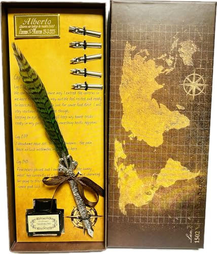 Regalo para Testigos de Boda | Estuche con pluma y tintero | Regalos originales personalizados