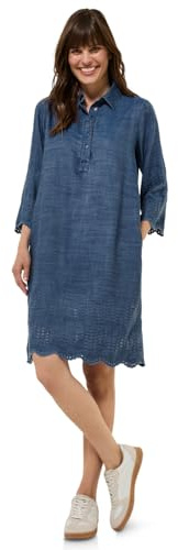 Cecil B144486 Vestito, Mid Blue Wash, L Donna