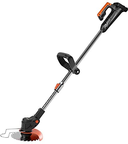 Tosaerba elettrico con manico a forma di U, piccolo tagliaerba rotante portatile telescopico a batteria con lame in metallo, potente e leggero, 1800 W, attrezzi per potatura e diserbo da giardino