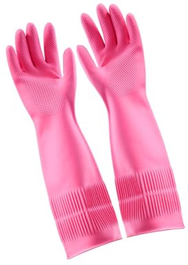 Hkfgdjdl Guantes de cocina resistentes al agua para lavavajillas, cómodos de llevar, guantes de látex antimanchas para uso doméstico
