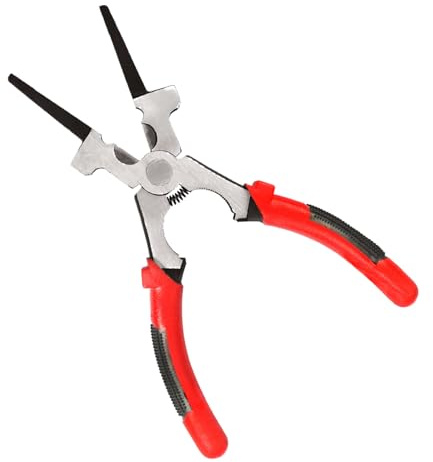 Pinze per saldatura multifunzione da 20,3 cm, pinze a bocca piatta, raffinate, ad alta durezza, strumento ausiliario per rimuovere fili e presa