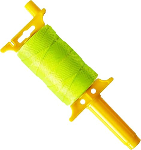 Zodazoqa Reloadable Line Reel,Mason Line String Line,kite string,yellowline | 600 Ft Length Nylon Twine,Nylon Stringfor Gardening Or Masonry Tools,Outdoor Kite,Twine String for Gardening Fluorescent