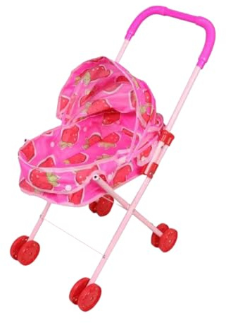 Cochecito para Muñecas | Ligero Plegable Divertido,Carrito de Juguete para Niñas Pequeñas,para Juego en Interiores Exteriores Guardería Hogar y Aprendizaje