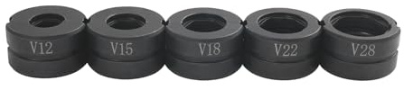 5 st. Pressbakning av Cr40-stål, rörpressång bakning bra kompatibilitet för V12-V28-kontur, kompatibel med 12, 15, 18, 22, 28 mm pressverktyg och rörpresstång