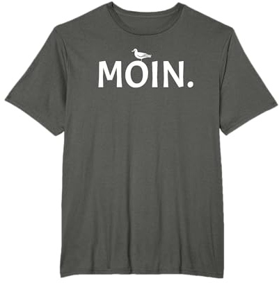 Moin Hamburg Möwe niederdeutsche Ostsee Geschenk T-Shirt