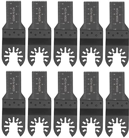 10 Hojas de Sierra Oscilante de 20 Mm, Multiherramienta de Liberación Rápida, Juego de Herramientas Eléctricas de Carga Rápida, Accesorios de Hoja de Sierra Bimetálica de Acero de Alto Carbono para Ma