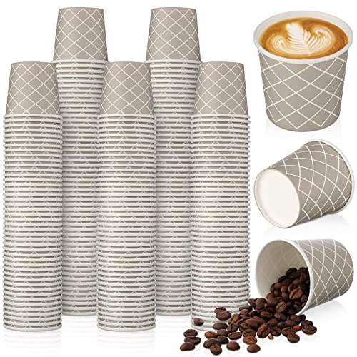 Rtteri 100 Pcs Count 3 oz Disposable Coffee Cups Disposable Espresso Cups Small Paper Cups 3 oz Cups for Coffee Tea Cocoa Juice Mini Paper Cups for Cafes Offices and Home