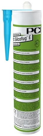 PCI Silcofug E Elastischer Dichtstoff, 310ml, Silikon, innen & außen, inklusive kör4u Tülle (60 schwarzbraun)