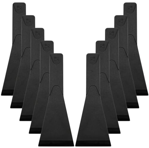 Chstarina 10 Pezzi Spatola per Raclettes, Raschietto per Raclettes in Nylon, Paletta Raclettes Resistente al Calore Nero, Spatola per Padelle Antiaderenti per Formaggio, Pancake, Cucina e Griglia