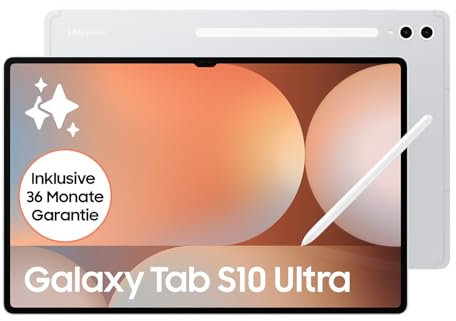 Samsung Galaxy Tab S10 Ultra AI Tablet Android, 12 GB de RAM, 256 GB de Memoria, Pantalla AMOLED, Revestimiento antirreflectante, WiFi, Platinum Silver