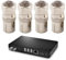 4 Pcs Tv Aerial Connector,Male F Cable Female Coaxial Connectors,Coax Antenna Satellite Indoor Adapter,for Socket Aerials Cables Type Coupler Bi-Directional Bracket Connections Splitter Converter