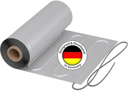 Elektrisk golvvärme: tvåtrådig värmematta med aluminiumfolie, WARMON ALU 150 W/m², med termostat TS 100-serien, termostat: ingen, mattstorlek: 1