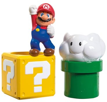 My Mario Set de Jouets de Bain gigognes, Jouet de Bain à Empiler et Verser, Jouets de Bain Bébé avec gicleur Mario et Jeux d Eau, Jeu Éducatif Enfant, Jouet Bain Enfant 2 Ans et Plus