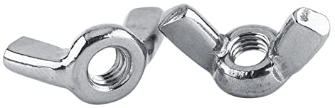 Écrou à oreilles plaqué en acier inoxydable, Écrous à oreilles de différentes tailles, en acier inoxydable 304 argenté, lot 10(M16)