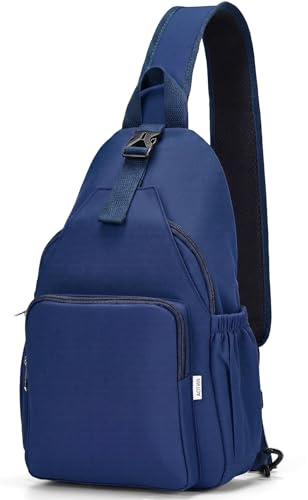 AOTIAN Mochilas Cruzada Hombre Mujer Pequeñas Sling Bag Ligero Bolsa de Pecho Bolso Bandolera Antirrobo Bolso de Hombro Crossbody Mochila de Viaje Acampar Deportes Ciclismo Senderismo, Azul