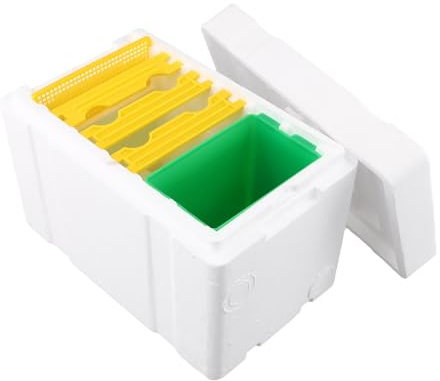 Whychstore Scatola per l'accoppiamento delle api, mini alveare in schiuma per allevamento e raccolta, strumento portatile per apicoltura, 24 x 16 x 14 cm