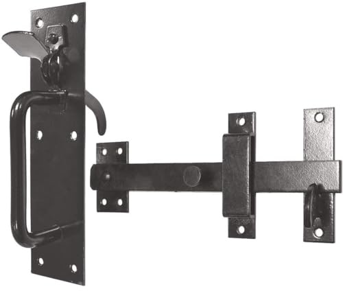 Merriway® BH02043 Suffolk Style Gate Latch, 7.1/8 - Black