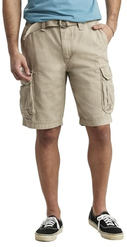 Unionbay Men's Survivor Belted Cargo Short, Desert, 32