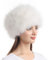 Soul Young Damen Fellmütze Pelzmütze Wintermütze Faux Fuchs Warm Weich Pelz mütze(Weiß)