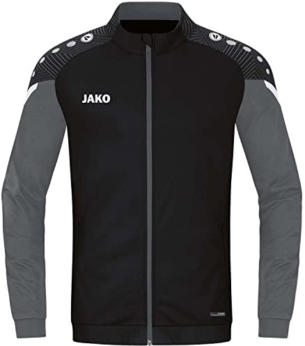JAKO Herren Polyesterjacke Performance, Schwarz/Anthra Light, XL