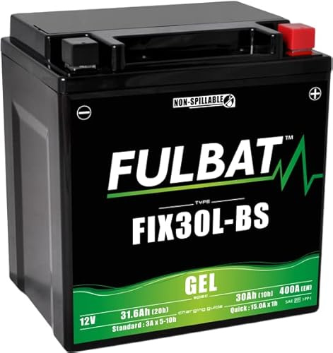 FULBAT - BATERÍA DE MOTO FULBAT GEL FIX30L-BS 12 V 30 AH 400 A