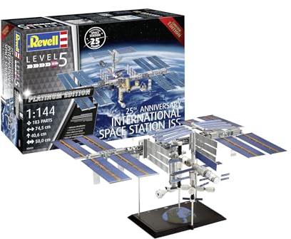 Revell Gift Set 05651 International Space Station ISS 25th Anniversary 1:144 Scale Unbuilt Plastic Model Kit With Display Stand