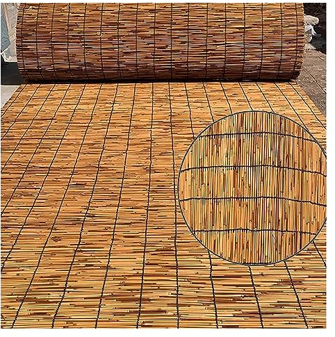 Balkon Sichtschutz Zaun Schilfrohr,Natürlicher Schilfrohrmatte als Sichtschutzmatte in Bambus,Natur Sichtschutzstreifen Blickschutz und Windschutz,Schilfmatten für Balkon-Deko, Terrasse und Garten ( C