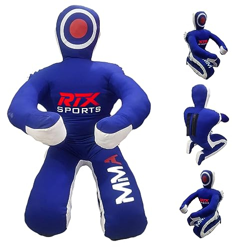 RTX MMA Judo Grappling Dummy Ungefüllt Boxsack für Brazilian Jiu Jitsu - Wrestling, Kampfsport, Selbstverteidigung, Karate, Submission-Training Sitzposition Dummy Canvas