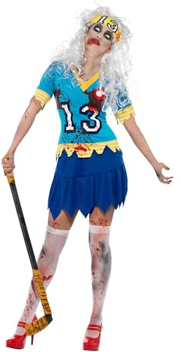 Smiffys Bloody Hockey Stick Prop 97cm Halloween Fancy Dress Weapon Accessories for Adults and Kids Scary Costume Prop for Horror Parties Zombie Outfits Cosplay Haunted House and Themed Events