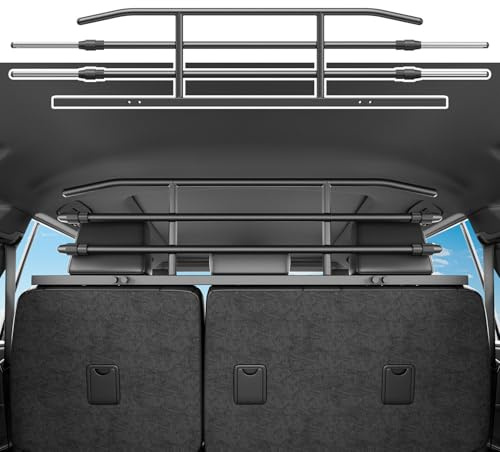 xipoqix Dog Car Barrier Compatible with 2025 2026 Toyota 4Runner Trunk Cargo Pet Barrier Carbon Steel Behind 2nd Row Pet Divider Gate Replacement for 2025 2026 Toyota 4Runner Accessories