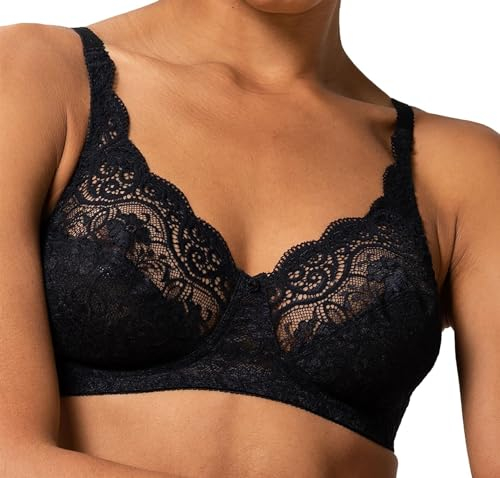 Triumph Womens Amourette 300 X Non-wired Bra, Black, 36C UK