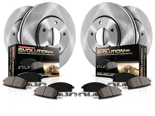 PowerStop Front and Rear Brake Kit For Toyota RAV4 2006-18 - Disc Rotors & Ceramic Brake Pads Replacement, KOE4101