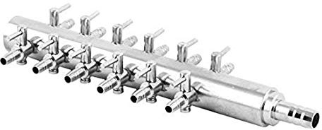 Dahszhi Aquarium 12 Way Inline Manifold Air Flow Pump Tubing Splitter Lever Control Valve