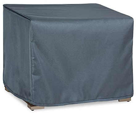 HENTEX Abdeckung für Gartenstuhl 100Lx100Wx70H cm Schutzhülle für Lounge Gartenmöbel Sessel Stuhl, Grau