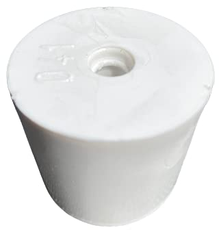 lilawelt24 Gummistopfen 41/37 mm mit Loch für Gärröhrchen Ø 8-9,5 mm (1 Stück) | Korken | Stopfen | Flaschenkorken | Weinballon Korken | Glasballon