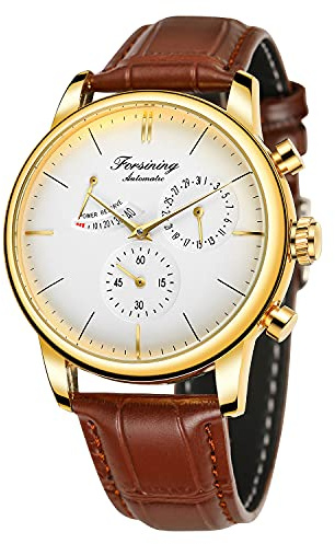FORSINING Mechanische Herren-Armbanduhr mit Gangreservefunktion und Datum