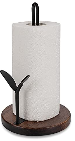Porte-Rouleau de Cuisine, Porte-essuie-Tout sur Pied, Porte-Rouleau de Cuisine, Porte-essuie-Tout, Porte-essuie-Tout Vertical, Distributeur d'essuie-Tout (pour essuie-Tout 9 Pouces, Noir)