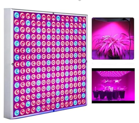 Jopassy LED växtlampa, 15 W, 225 LED röd och blå, växtlampa för inomhusväxter, grönsaksträdgårdsarbete, bonsai
